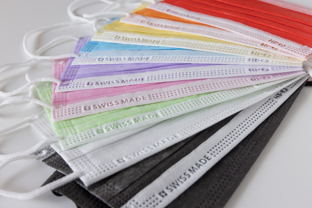 Mascherine Chirurgiche Tipo IIR, Swiss Made, blister 10x, colore Lilla