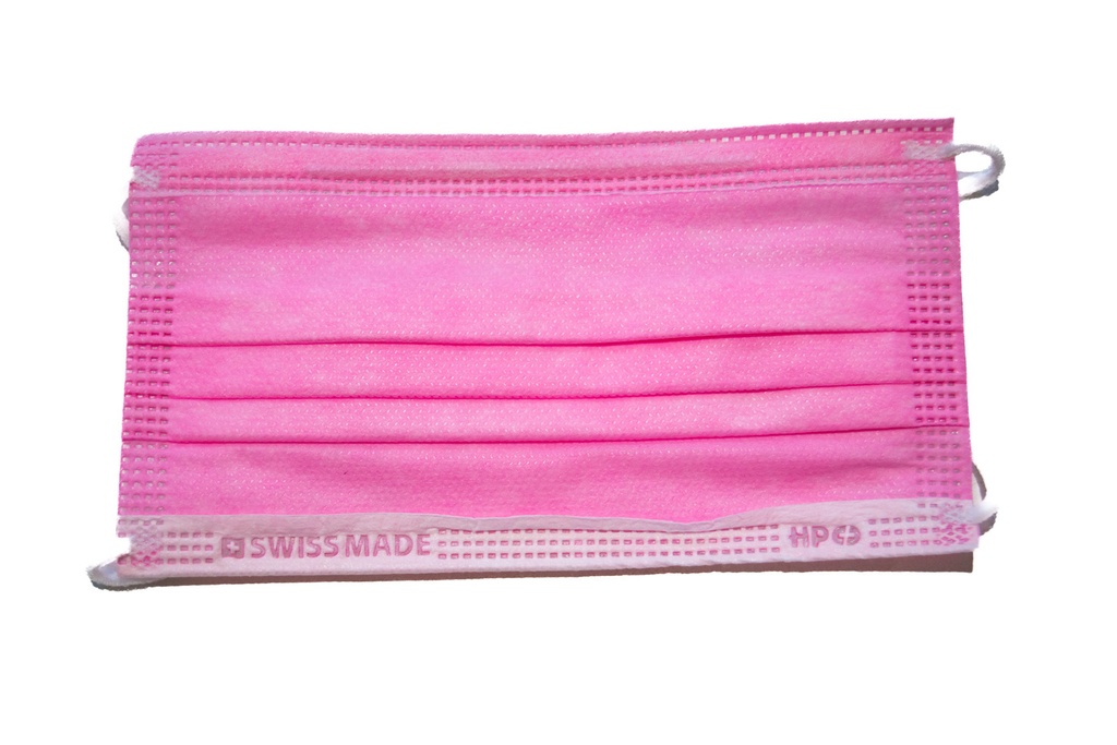 Mascherine Chirurgiche Tipo IIR, Swiss Made, blister 10x, colore Rosa