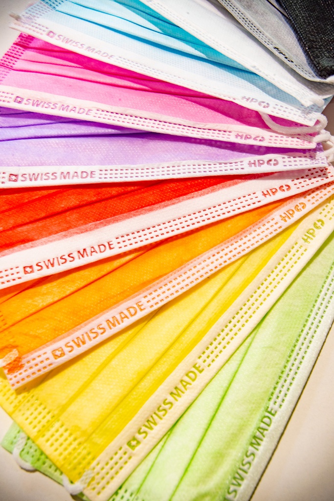 Mascherine chirurgiche, Tipo IIR, Swiss Made, conf.50, Colore Rainbow