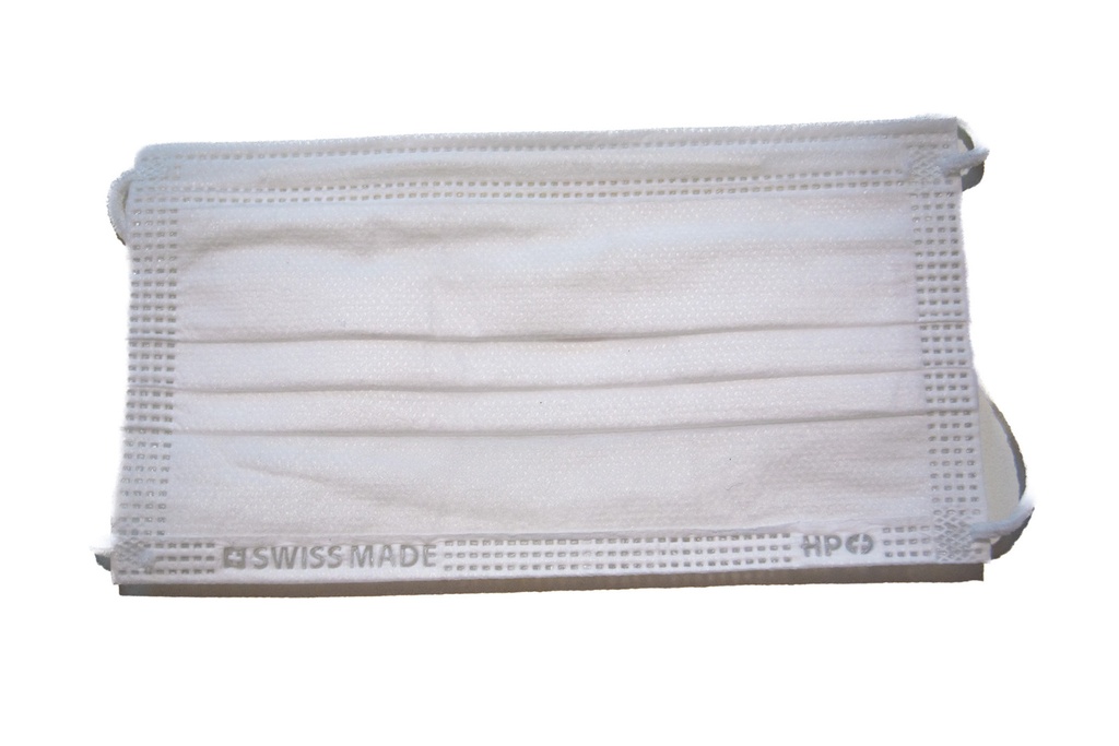Mascherine Chirurgiche Tipo IIR, Swiss Made, blister 10x, colore Bianco