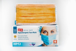 [100509] Mascherine chirurgiche LEVEL 3, Type IIR, Swiss Made, 9.5x17.5cm, conf.50pz, Arancione