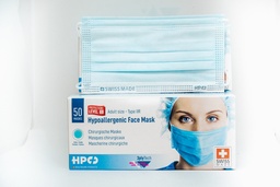 [100502] Mascherine chirurgiche, tipo IIR, Swiss made, conf. 50, color tiffani